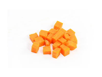 Tisztított sárgarépa kockázva (Kg)