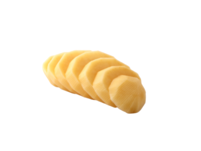 Tisztított burgonya karikázva